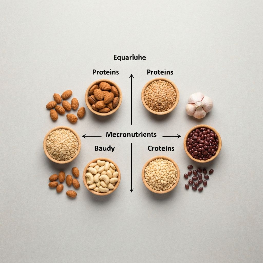 Balanced arrangement of protein, carbohydrate, and fat sources