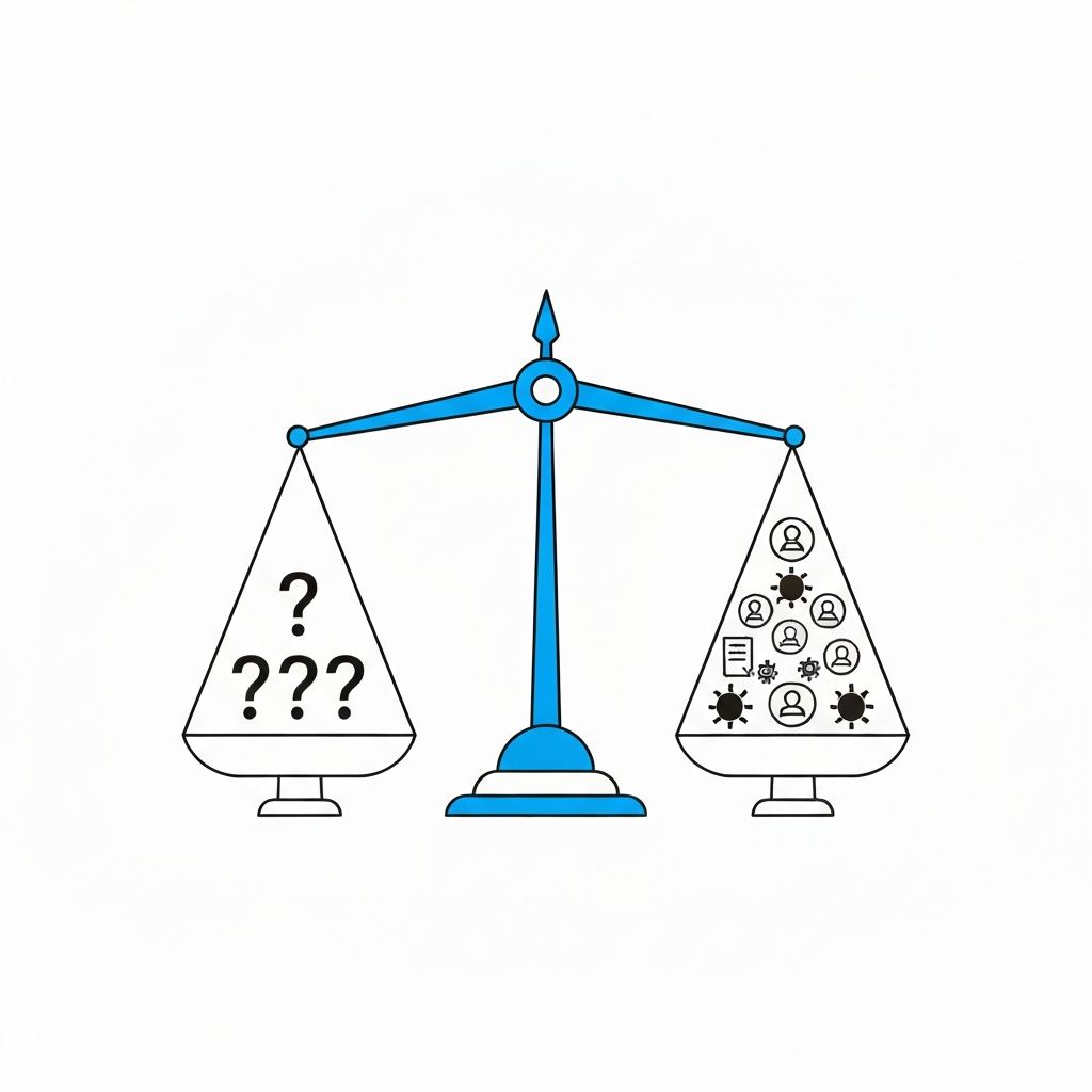 Illustration showing balance scale debunking common misconceptions about weight